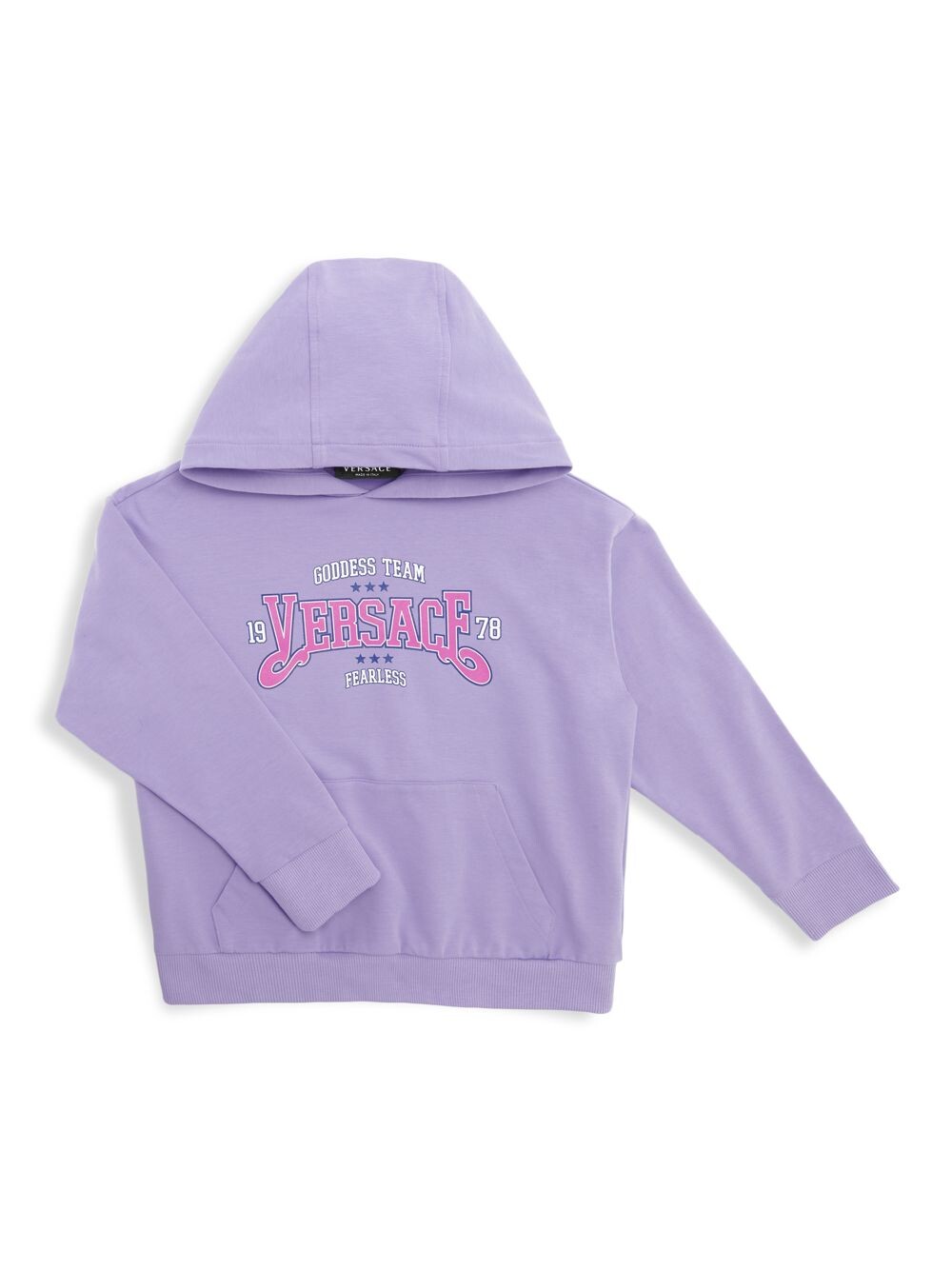 

Худи с логотипом Little Girl's & Girl's 'Goddess Team' Versace, фиолетовый