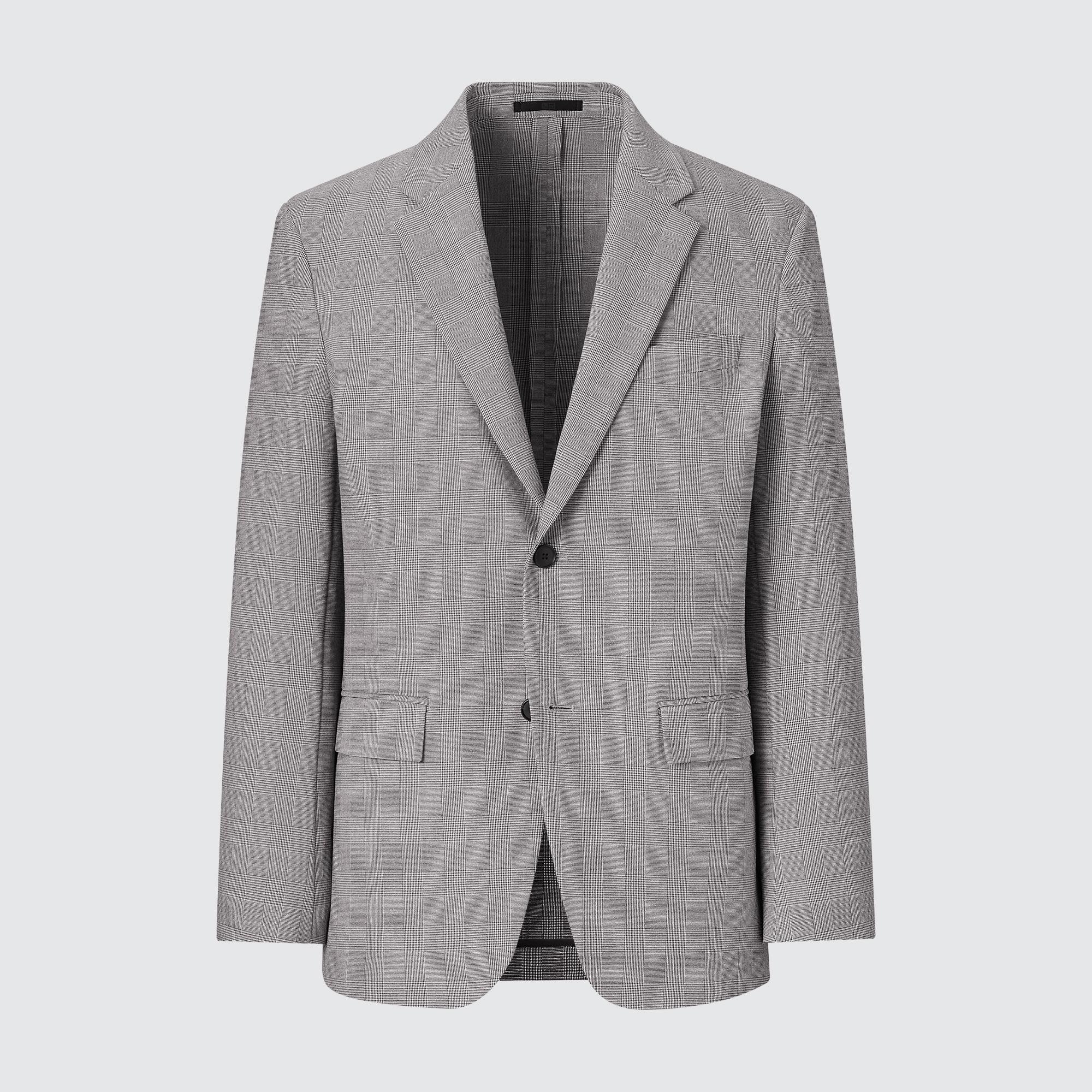 Куртка UNIQLO Kando Glen эластичная, серый брюки uniqlo smart comfort glen checked серый