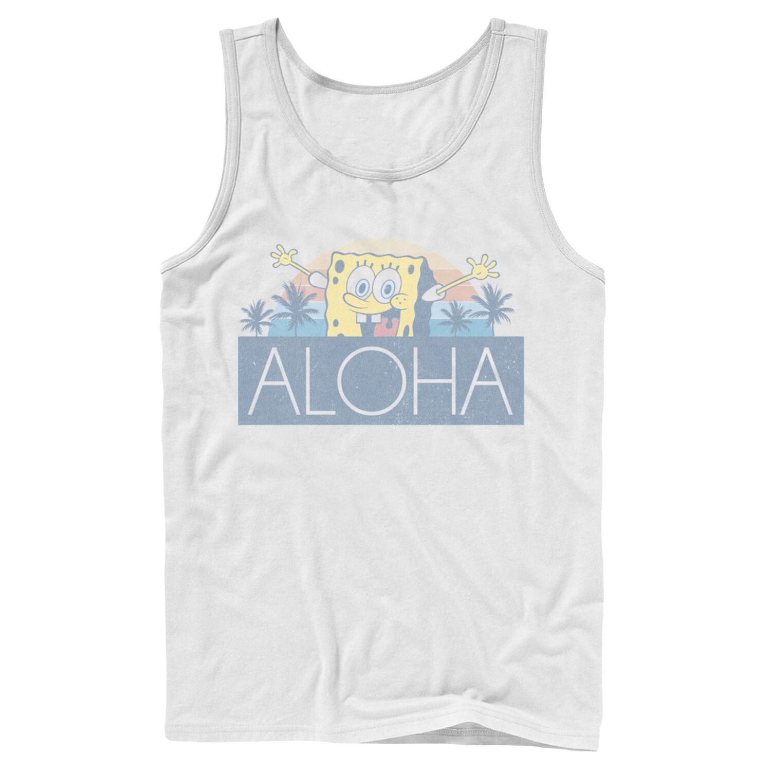 

Мужская майка Nickelodeon SpongeBob SquarePants Aloha Vintage Sunset Licensed Character