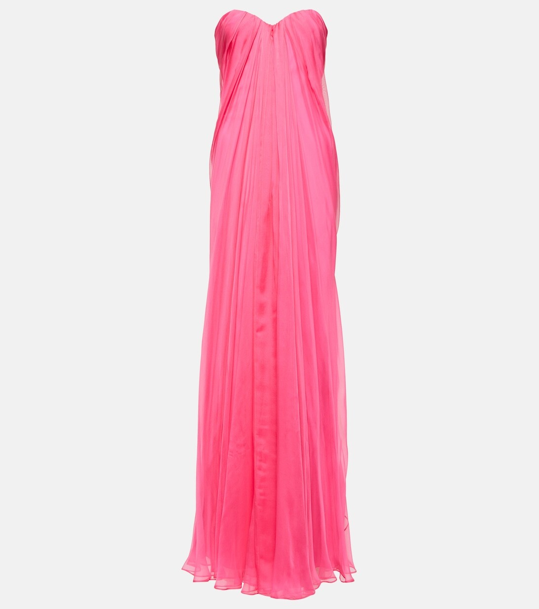 

Платье из шелкового шифона ALEXANDER MCQUEEN, розовый