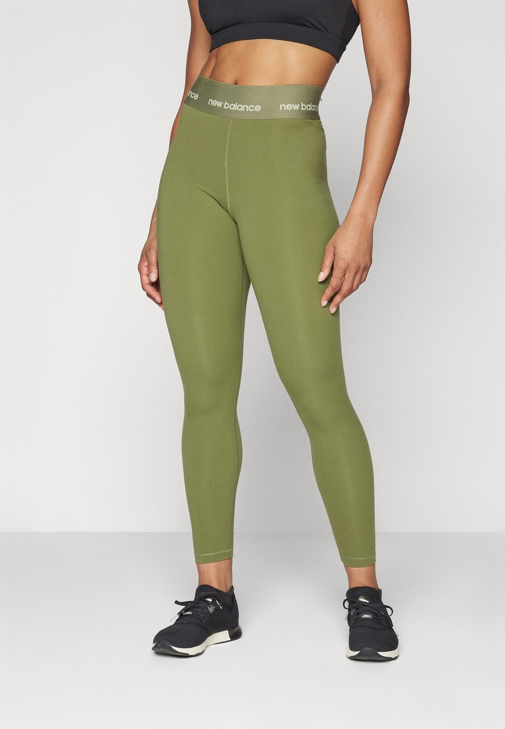 

Леггинсы Sleek High Rise Sport Legging New Balance, оливковый