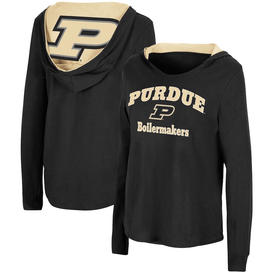 

Футболка с длинным рукавом Colosseum Purdue Boilermakers, черный