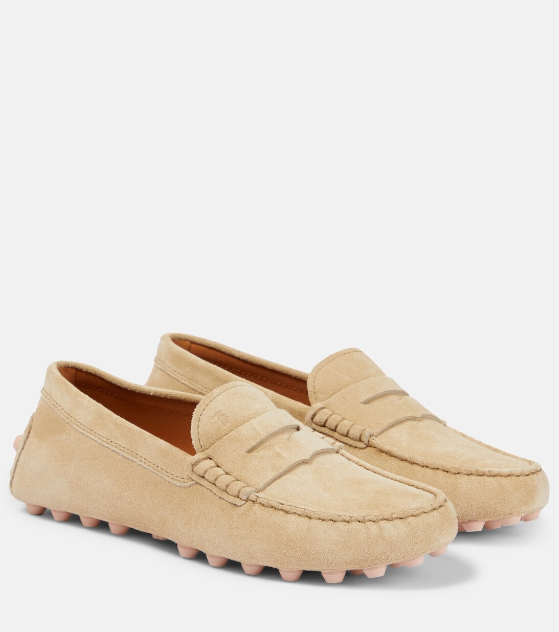 

Замшевые мокасины Gommino Bubble Tod's, бежевый