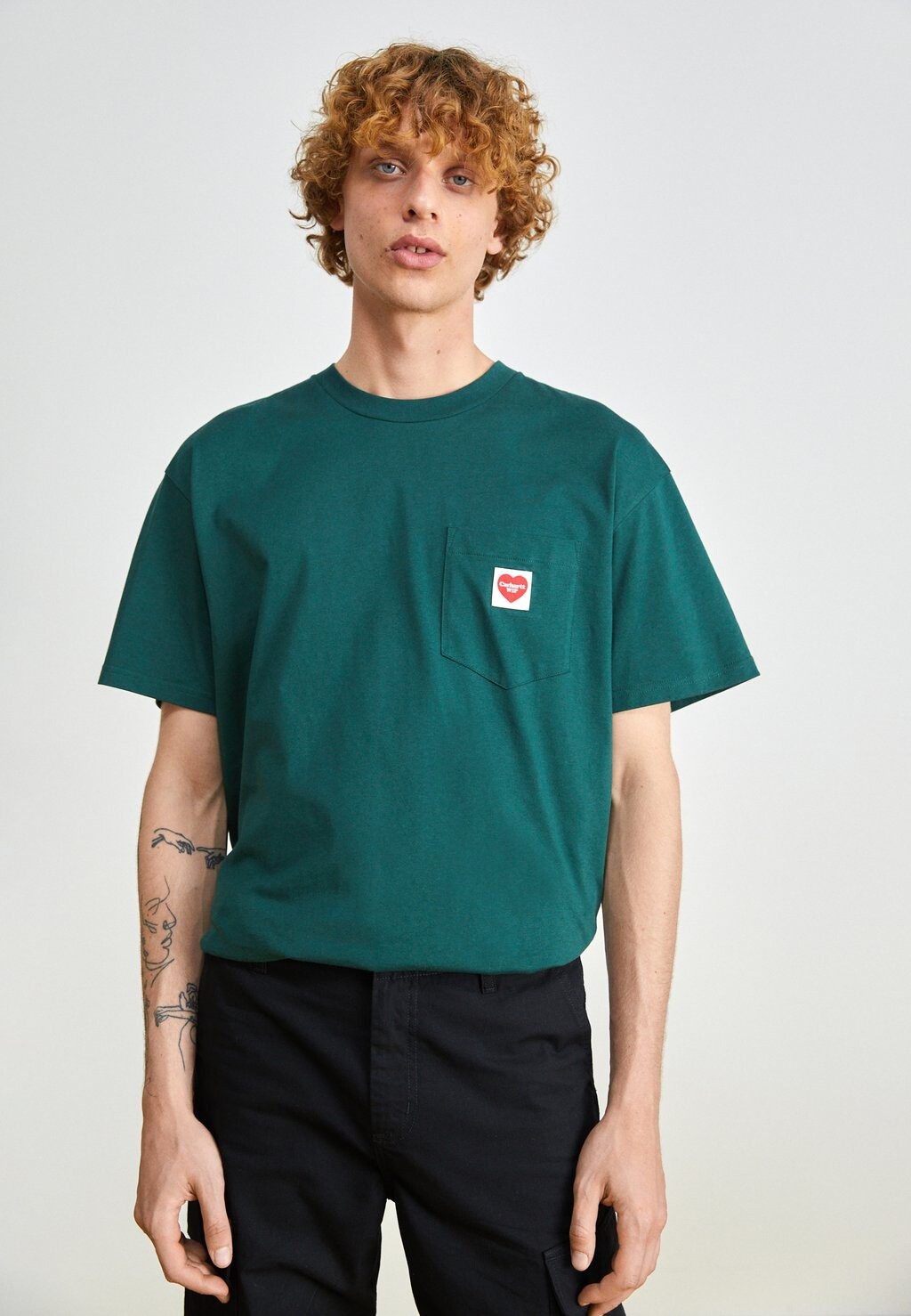 

Футболка с принтом Carhartt WIP, бутылочно-зеленый