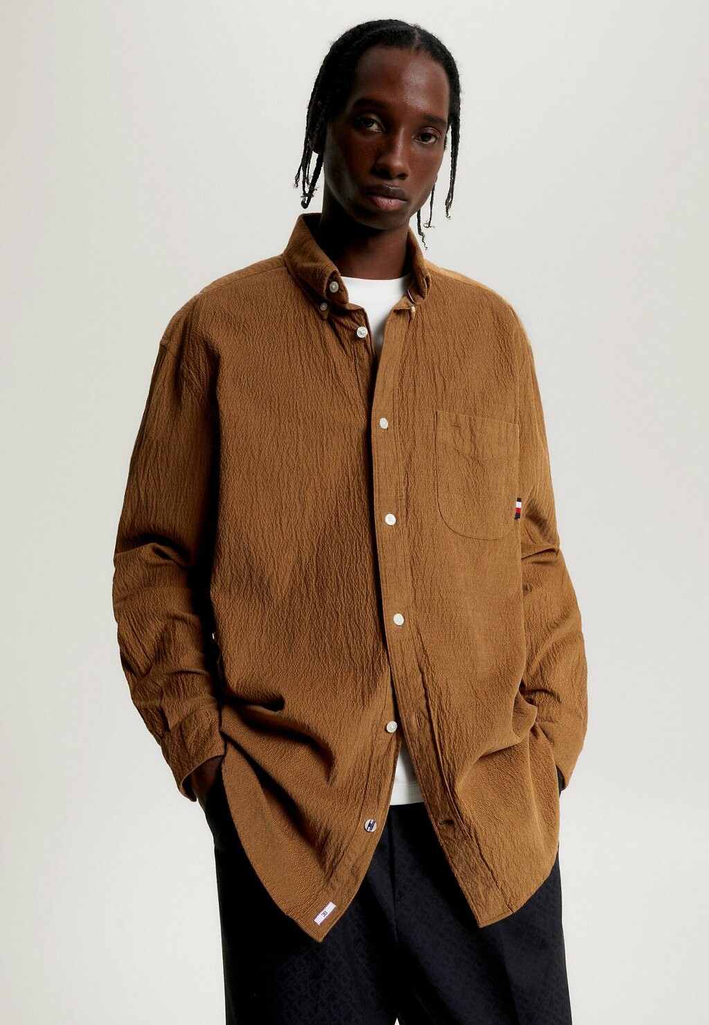 

Рубашка TEXTURED REGULAR FIT Tommy Hilfiger, цвет countryside khaki