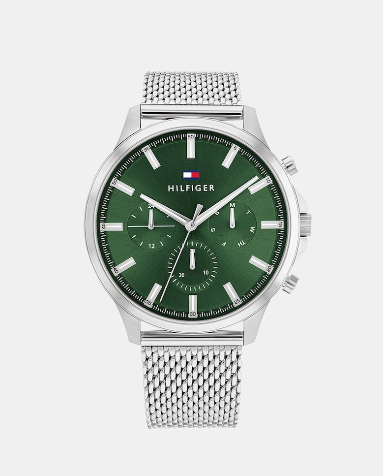 Многофункциональные мужские часы Ryder 1710499 со стальной сеткой Tommy Hilfiger, серебро