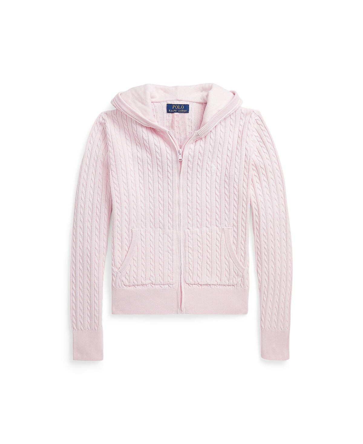 

Хлопковая толстовка с молнией во всю длину для больших девочек Mini-Cab Polo Ralph Lauren