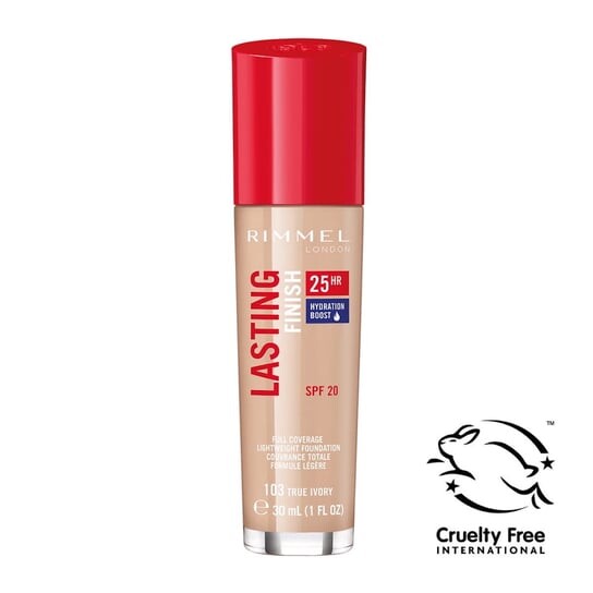 

Тональный крем с увлажняющей сывороткой, 103 True Ivory, Spf 20, 30 мл Rimmel, Lasting Finish 25HR
