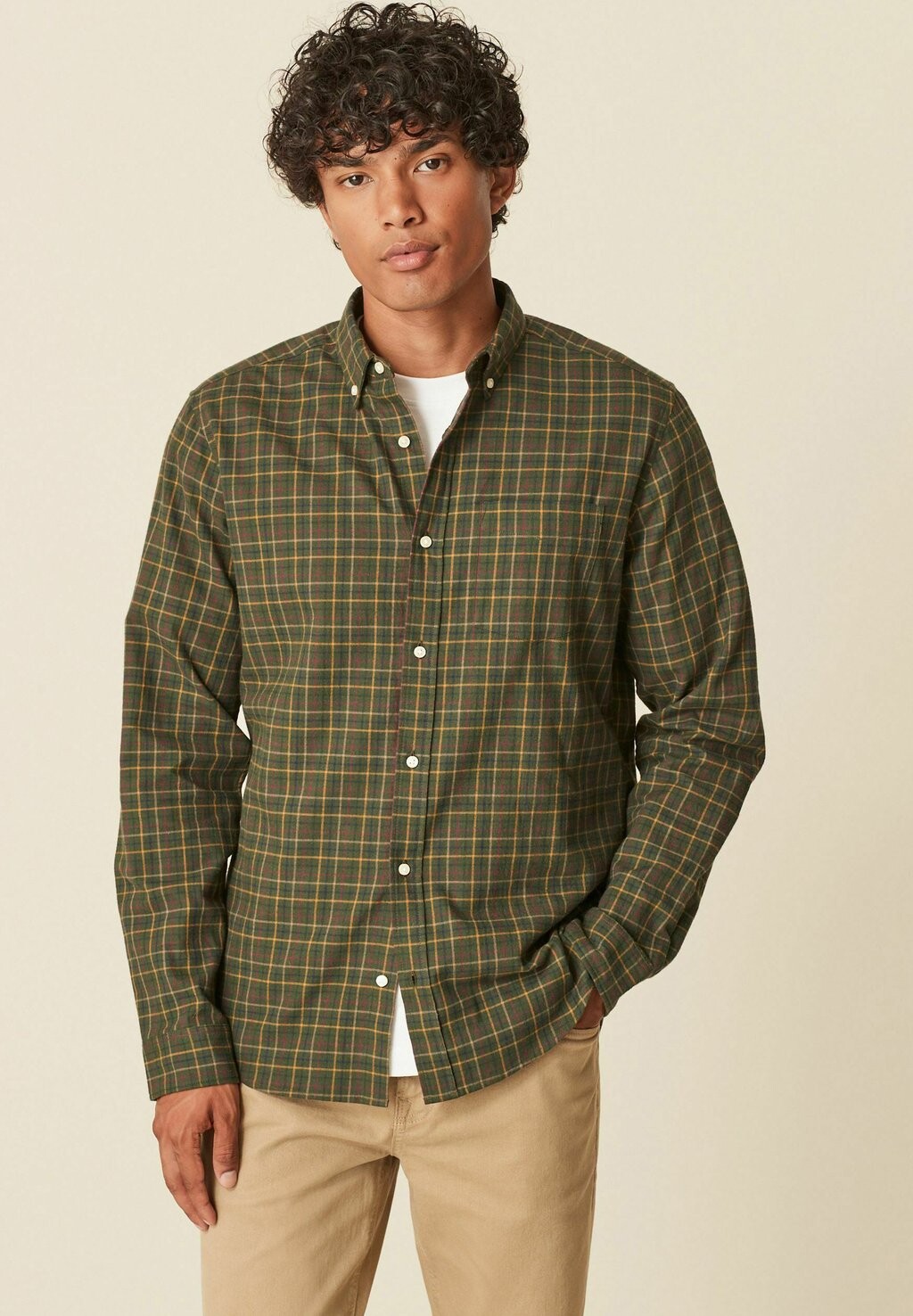

Рубашка Check Long Sleeve Shirt Next, зеленый
