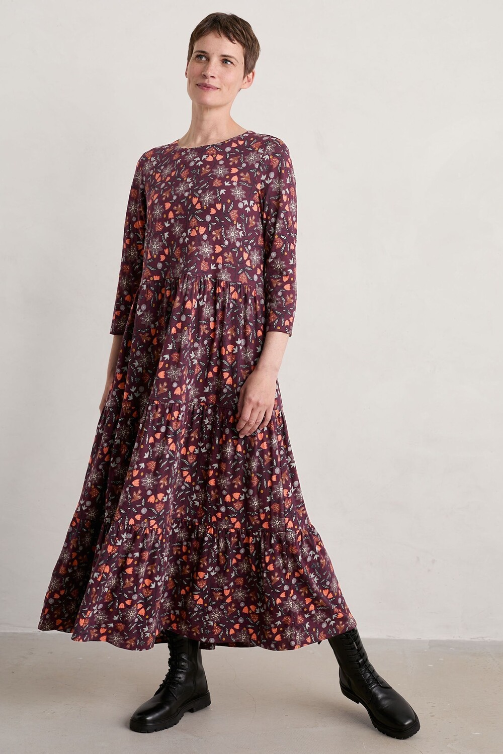 

Многоярусное трикотажное платье Seasalt Line Strokes Seasalt Cornwall, розовый