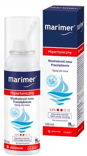 Маример, Изотонический спрей для носа, морская вода, 100 мл Glenmark