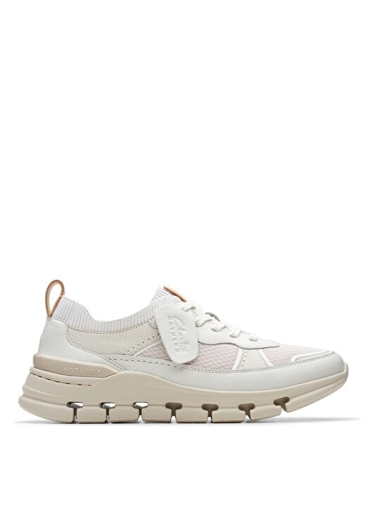 

Кремовые женские кожаные кроссовки 26176408 Clarks, кремовый