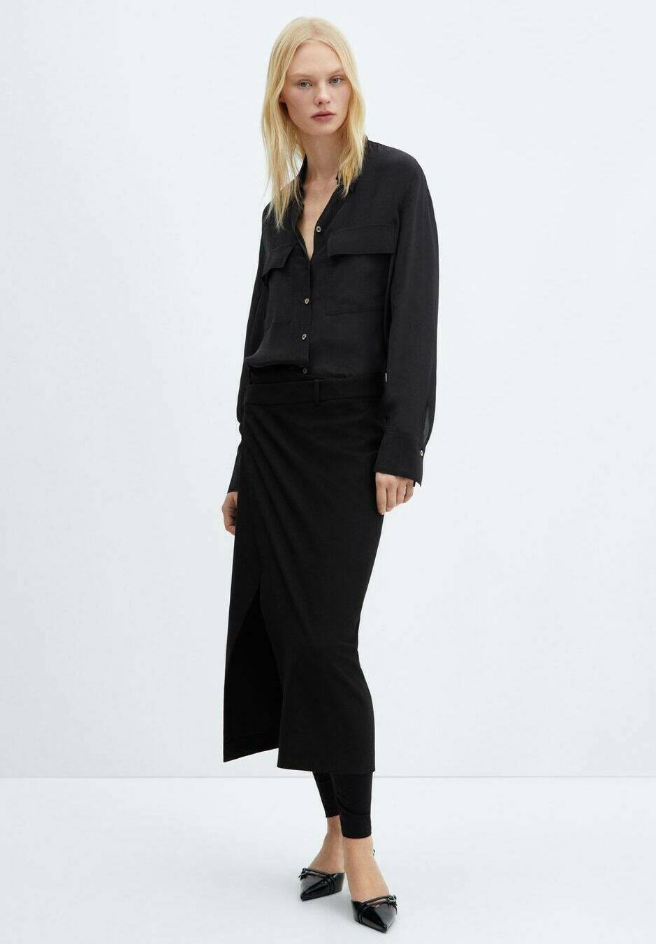 Блузка-рубашка MASSIMA Mango, цвет black коллекция плитки inter cerama massima
