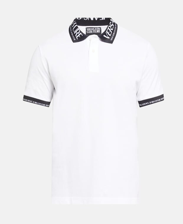 

Рубашка-поло из пике Versace Jeans Couture, белый