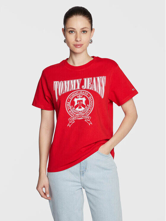 

Футболка свободного кроя Tommy Jeans, красный