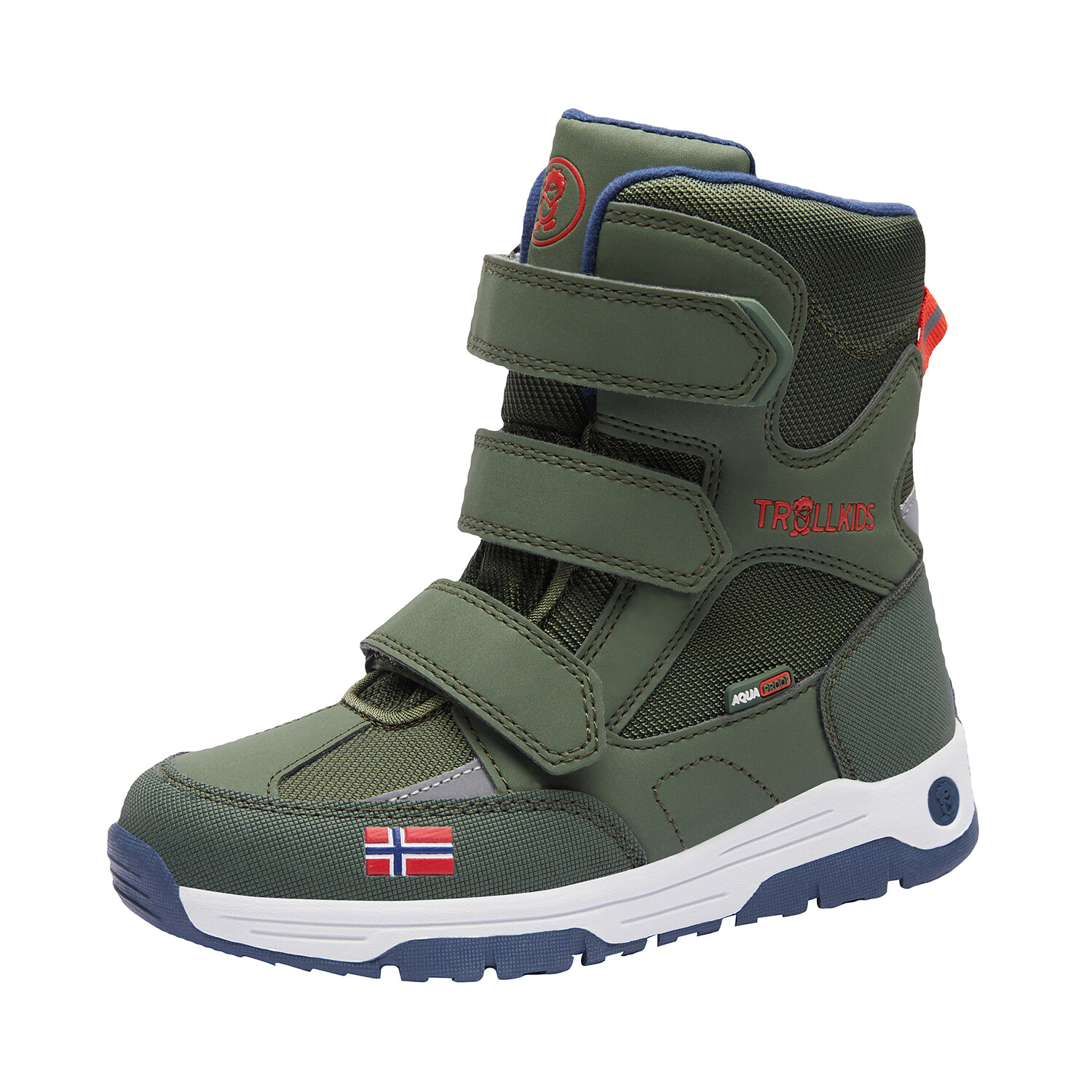 

Кроссовки Trollkids Winter Schuhe Lofoten, цвет Waldgrün/Orange, Серый