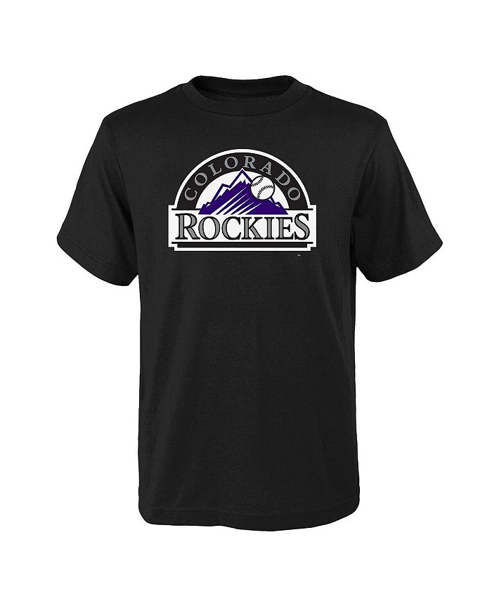 цена Черная футболка с логотипом основной команды Big Boys and Girls Colorado Rockies Outerstuff, черный