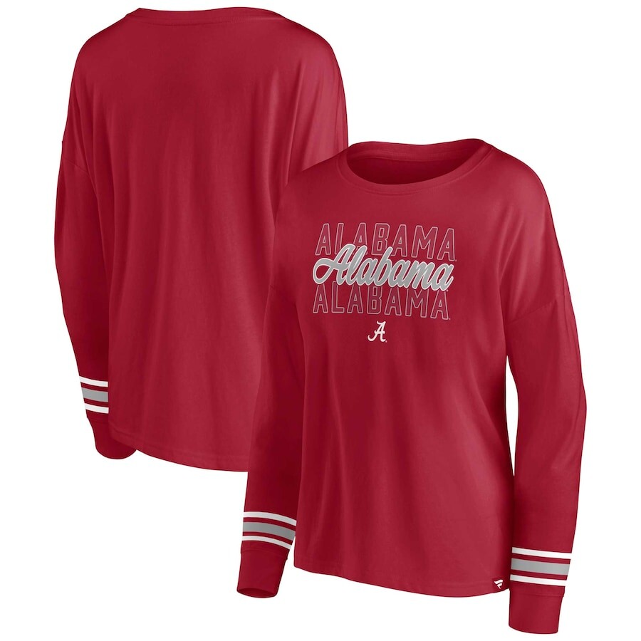 

Футболка с длинным рукавом Fanatics Branded Alabama Crimson Tide, малиновый
