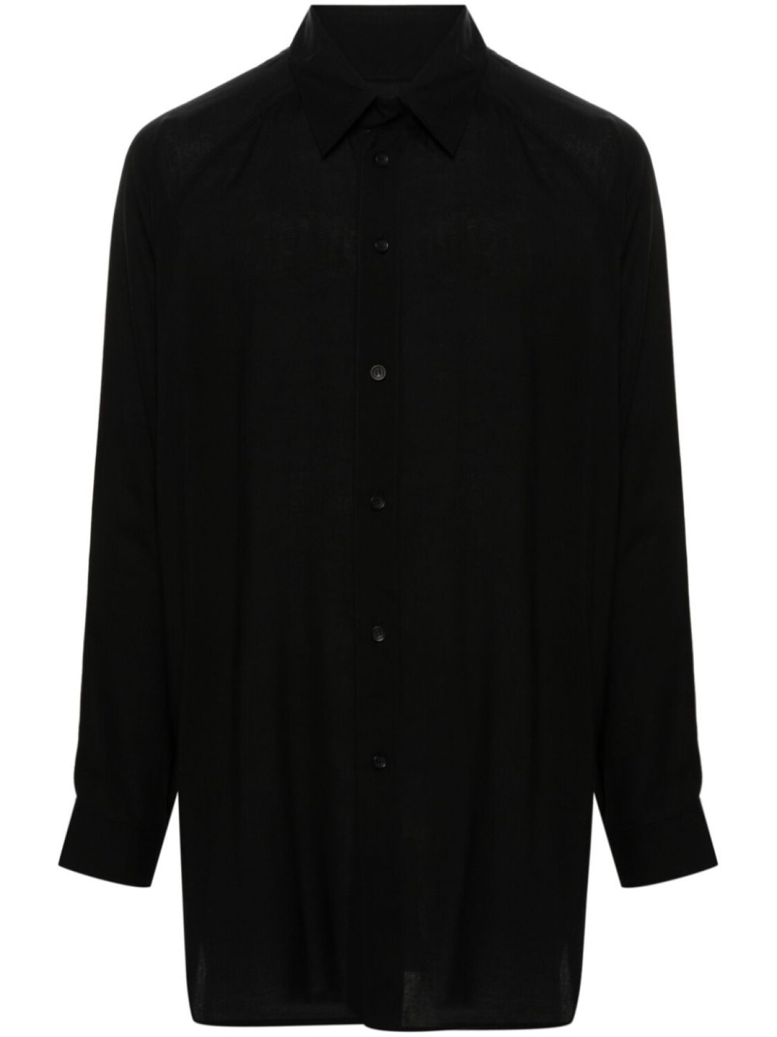 

Yohji Yamamoto длинная рубашка, черный