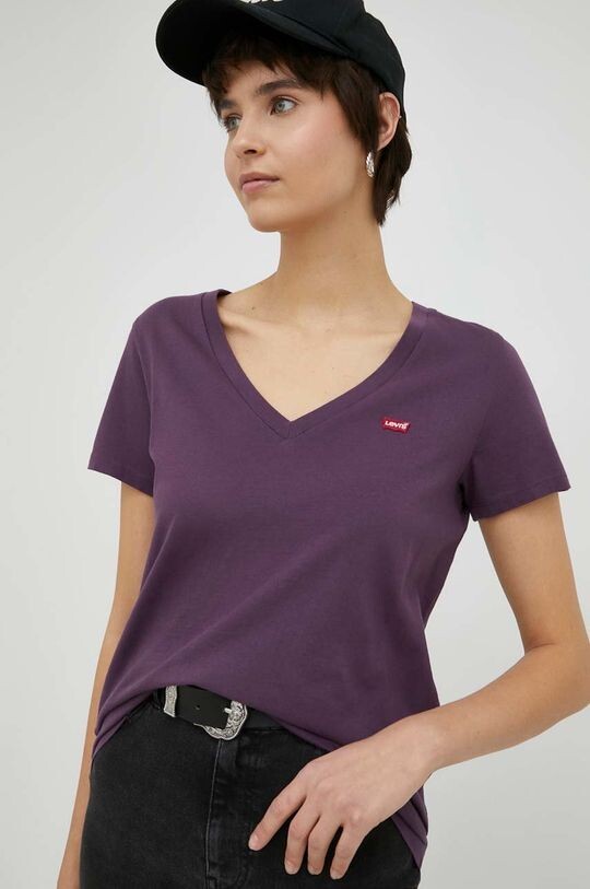 

Хлопковая футболка Levi's, фиолетовый