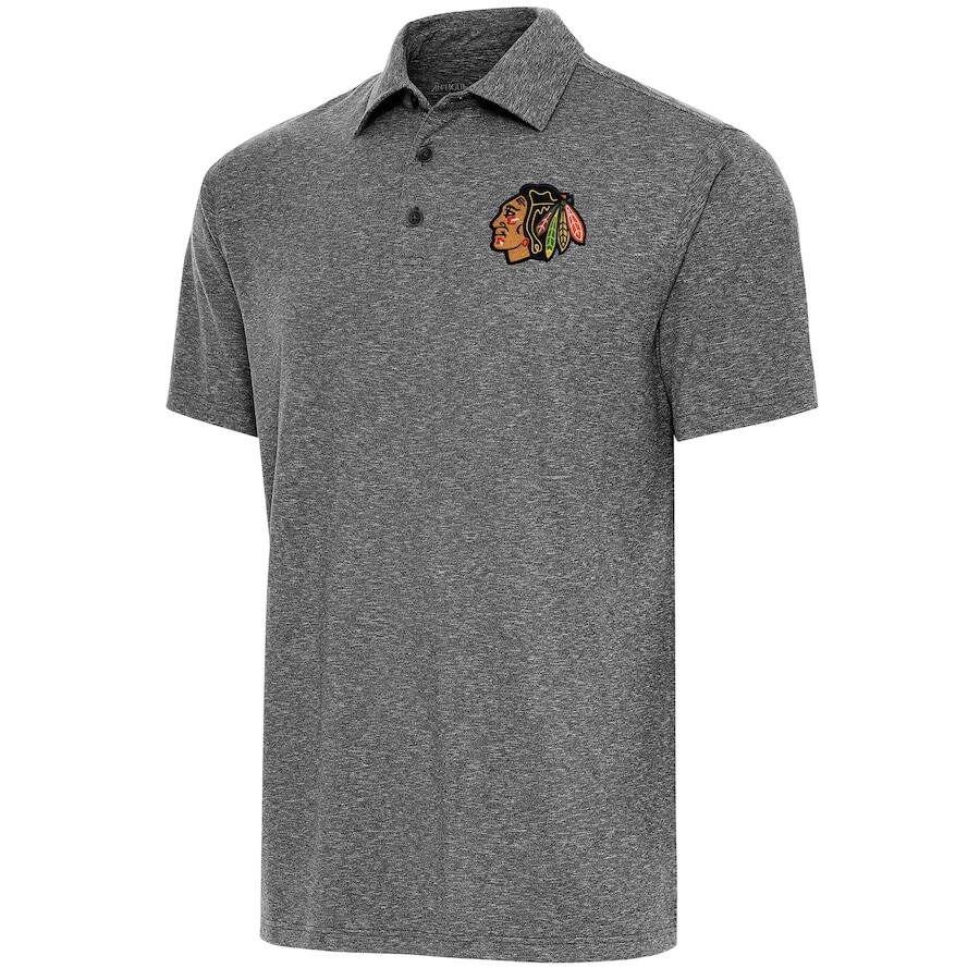 

Поло с коротким рукавом Antigua Chicago Blackhawks, черный