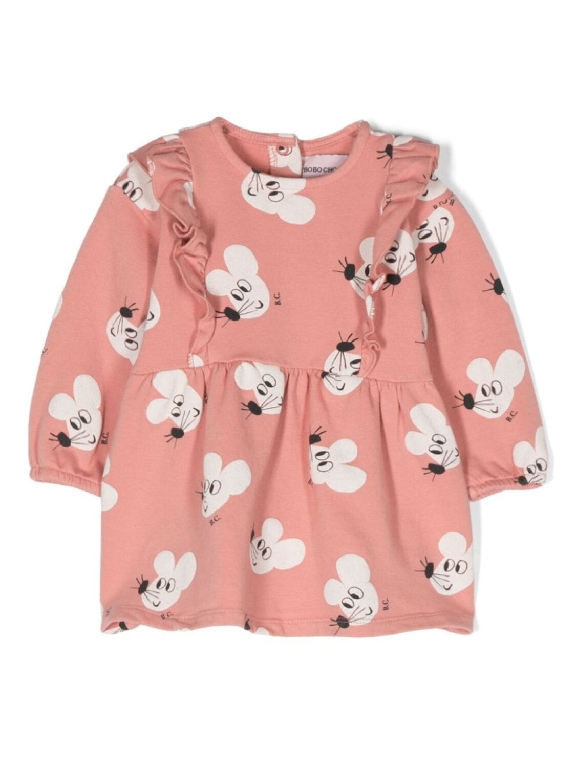 

Bobo Choses платье с принтом Mouse, розовый