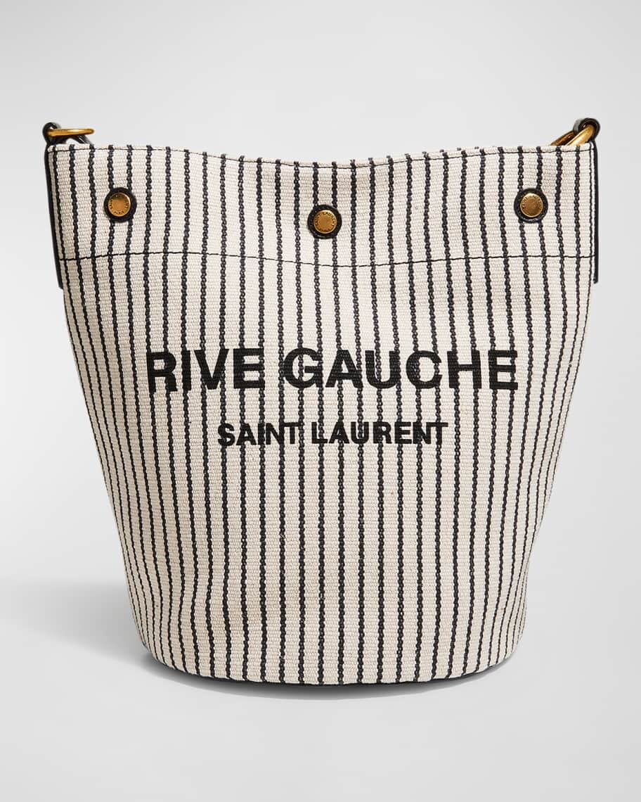 

Сумка-ведро из плотной ткани в полоску Rive Gauche Saint Laurent