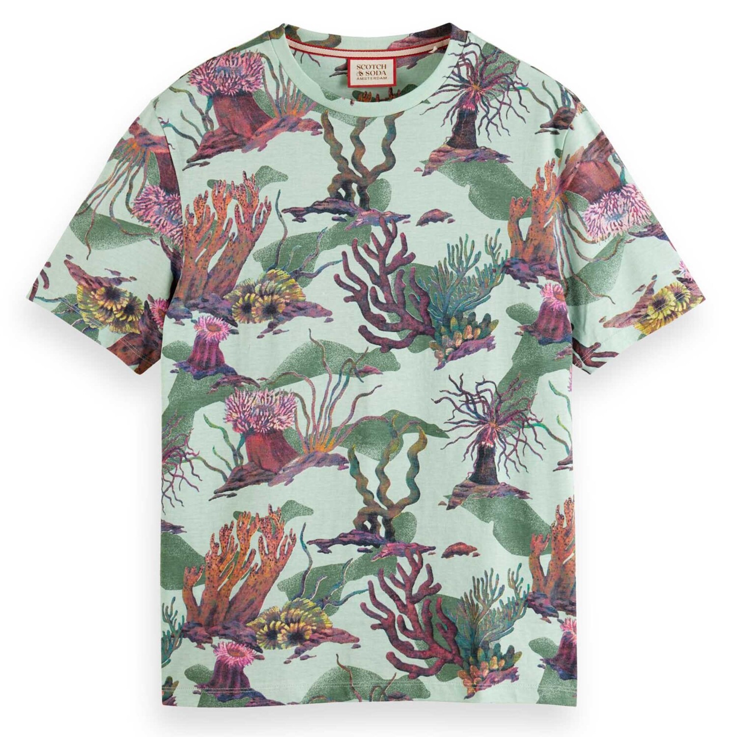 

Футболка Scotch & Soda 1er Pack, цвет Grün/Rot/Orange