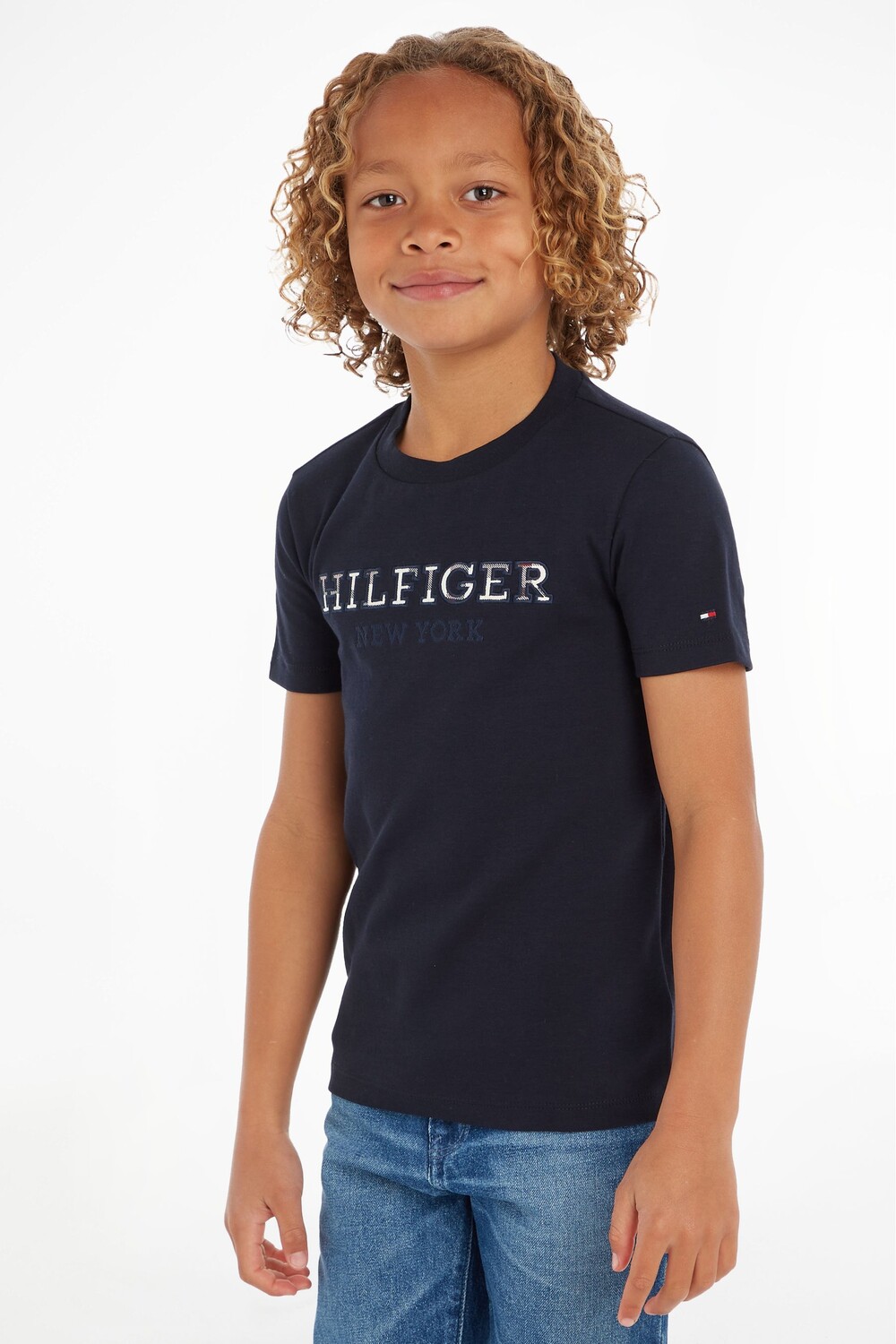 

Синяя футболка для мальчика с логотипом Tommy Hilfiger, синий