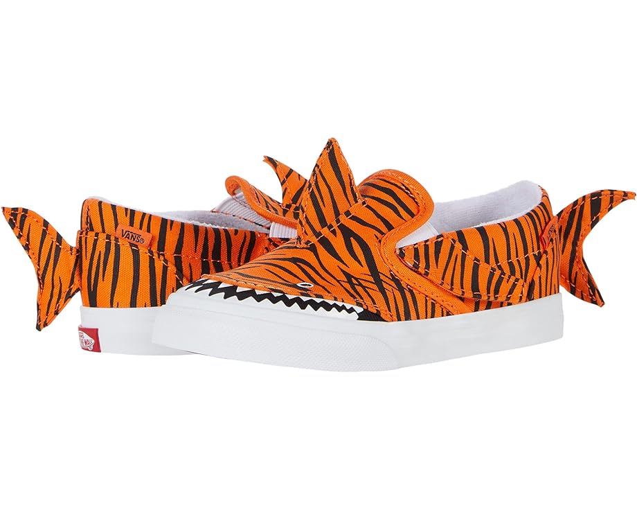 цена Кроссовки Vans Slip-On V Shark, цвет Orange Tiger/True White