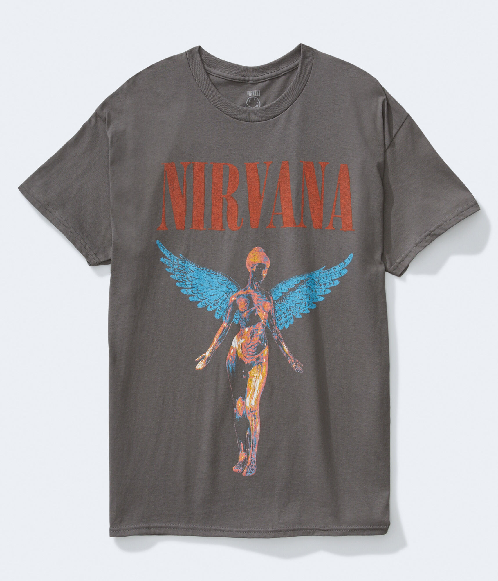 nirvana in utero Футболка с рисунком Nirvana In Utero Aeropostale, серый