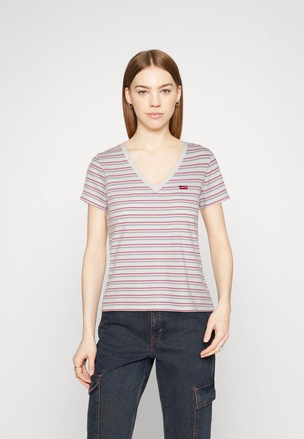 

Футболка с принтом Levi's, мультиколор, Серый