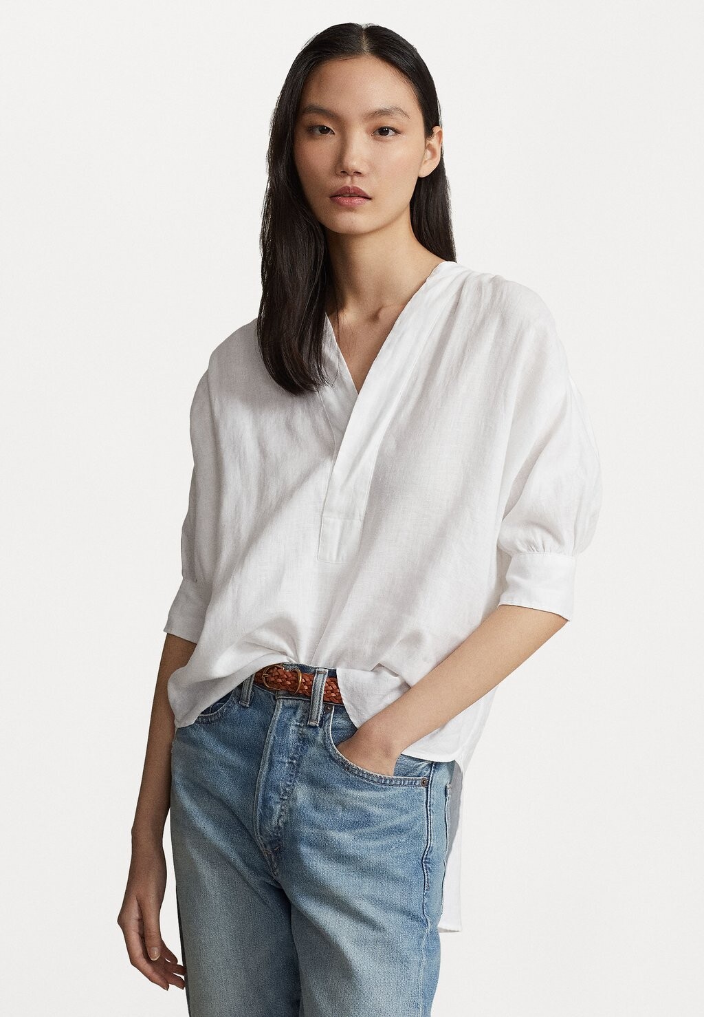 

Блузка Polo Ralph Lauren RAYAN MID SLEEVE SHIRT, белый