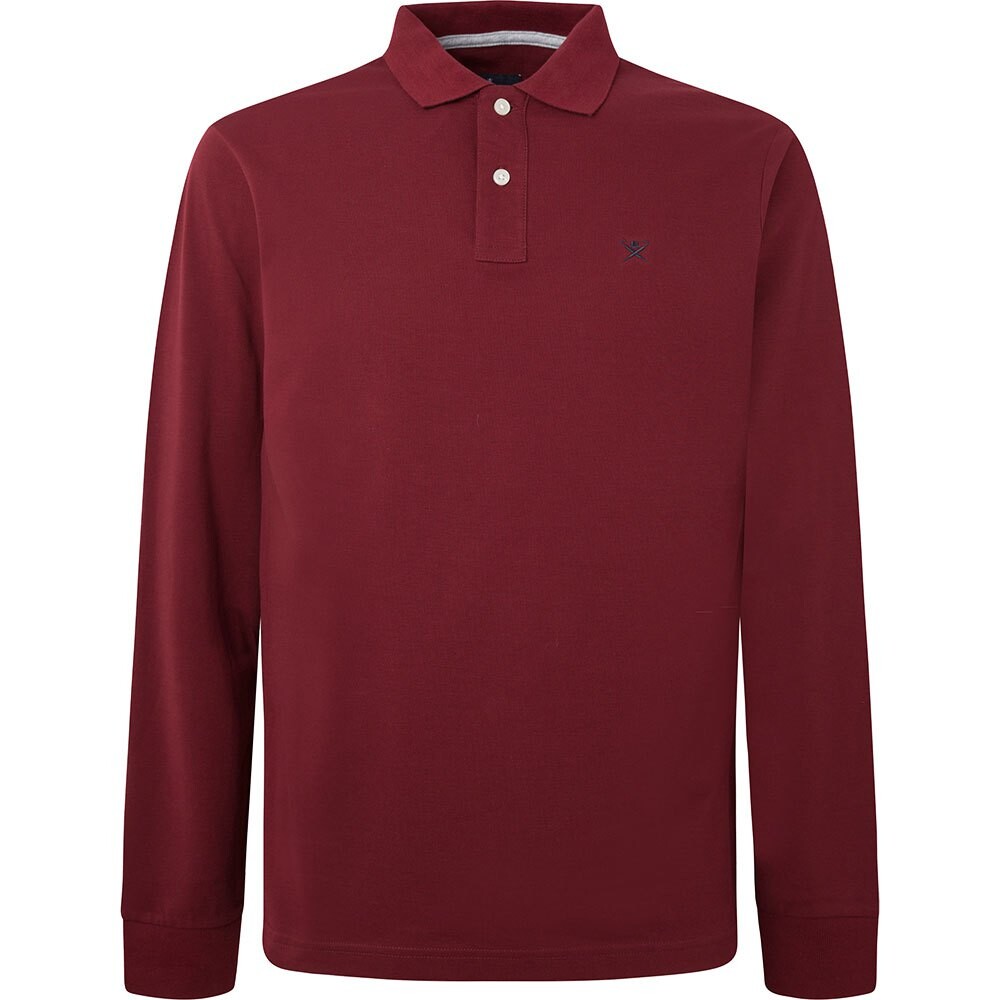 

Поло с длинным рукавом Hackett Slim Fit Logo, красный
