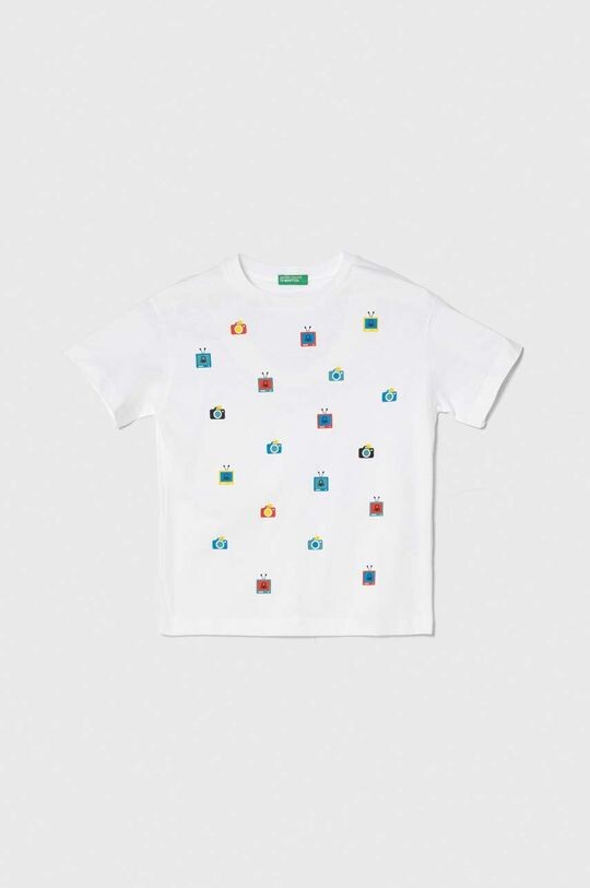 

Хлопковая футболка для детей United Colors of Benetton, белый