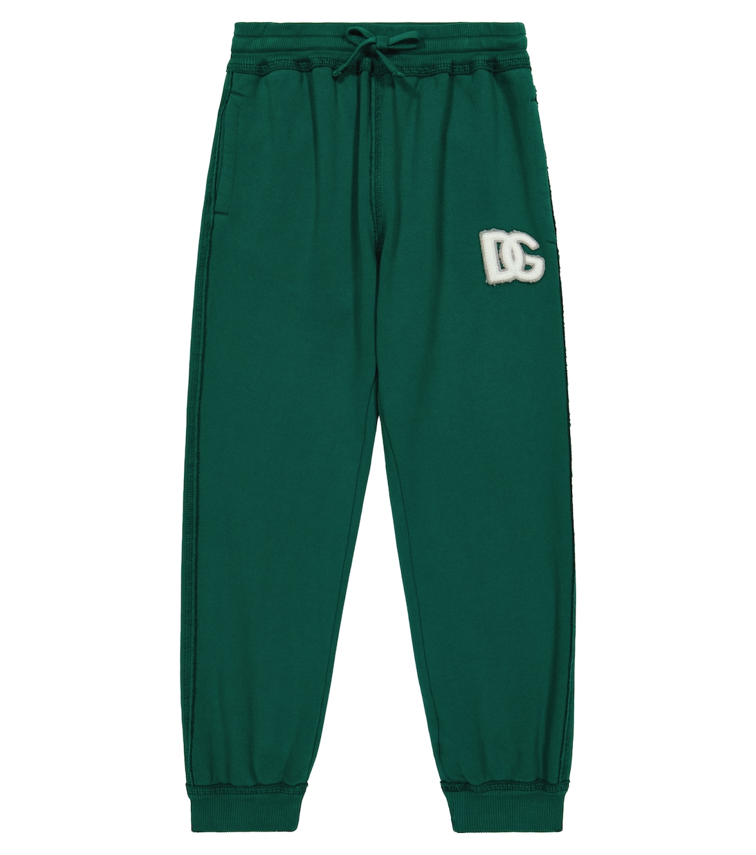 Хлопковые спортивные штаны Dolce&Gabbana, зеленый