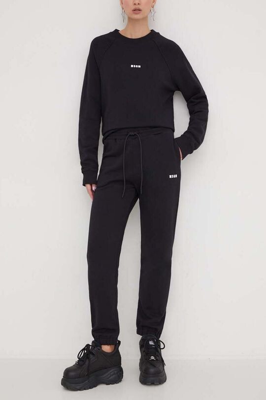 

Хлопковые спортивные штаны MSGM, черный