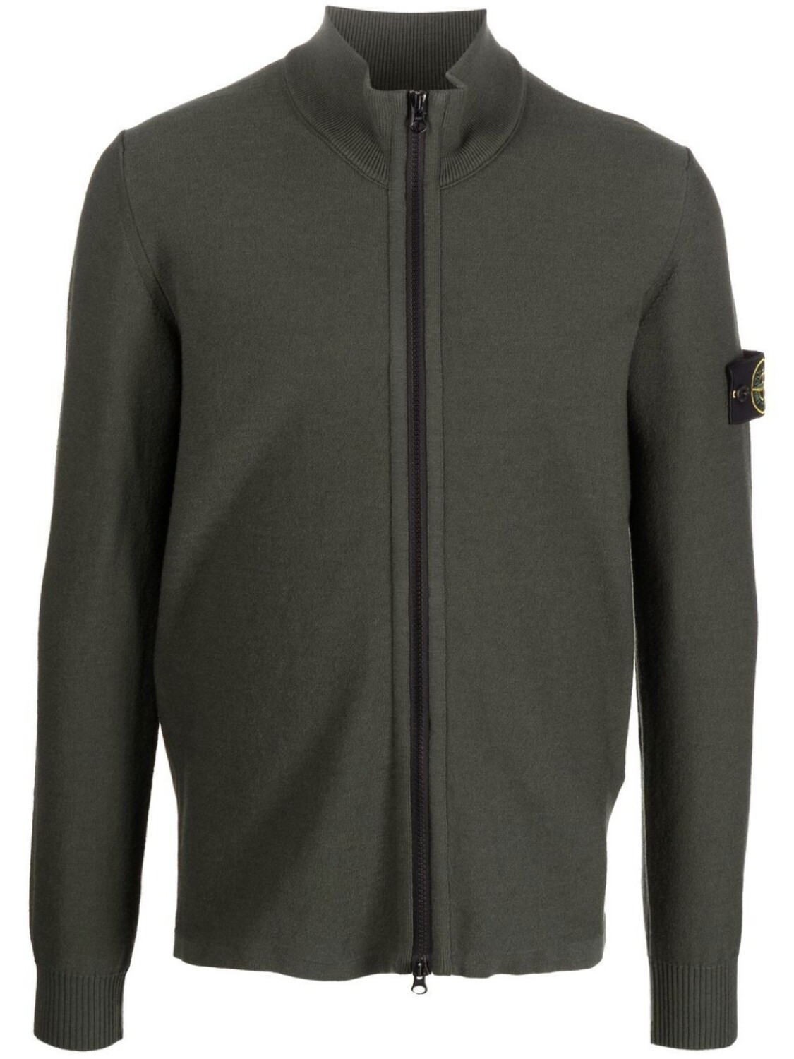 

Stone Island джемпер на молнии с нашивкой Compass, зеленый