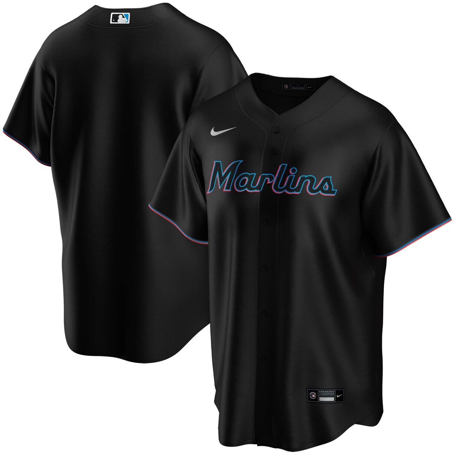 

Мужская черная футболка Nike Miami Marlins Alternate Replica Team, Черный