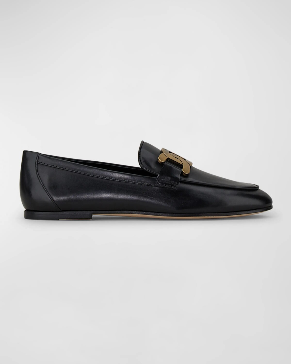 

Лоферы Kate на плоской подошве с цепочкой Tod's, цвет Black