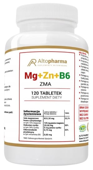 Alto Pharma, Mg+zn+b6, 120 таблеток