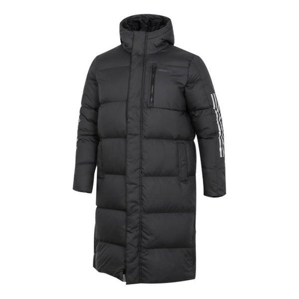 цена Пуховик adidas neo Athleisure Casual Sports Stay Warm mid-length hooded down Jacket Black, черный