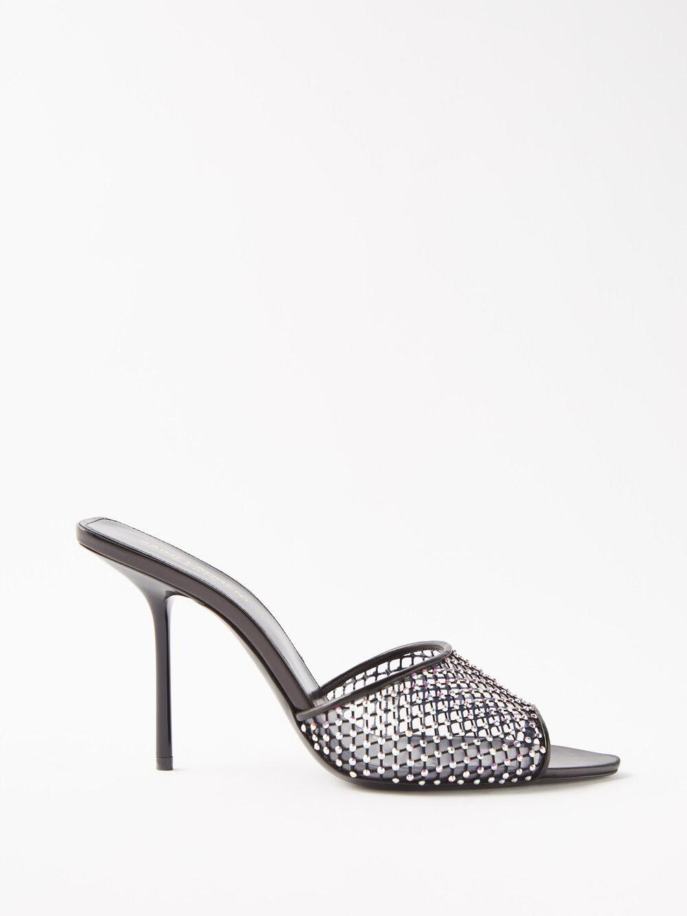 

Мюли luz 95, украшенные кристаллами Saint Laurent, черный