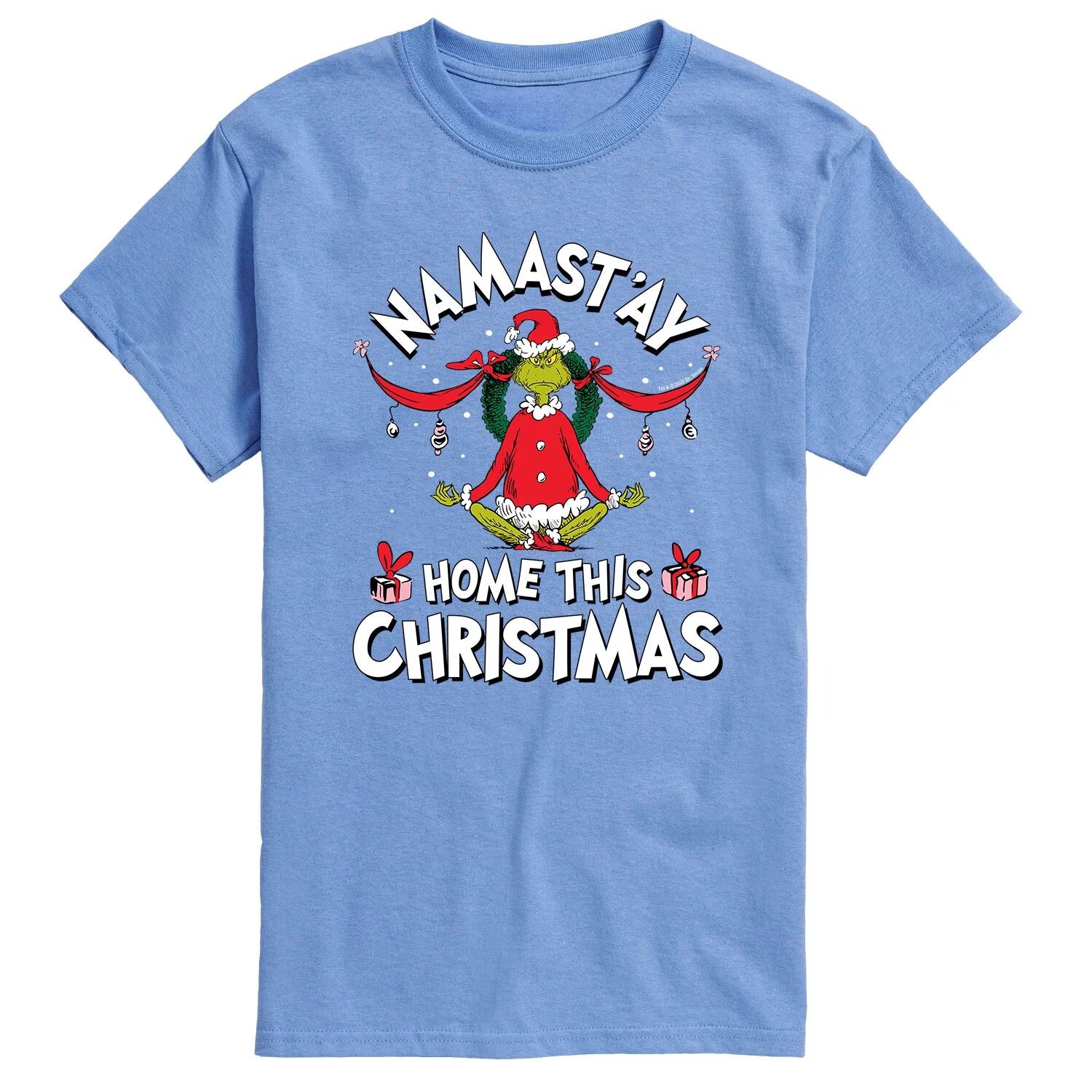 

Мужская футболка Dr. Seuss Grinch Namast'ay Home This Christmas Licensed Character