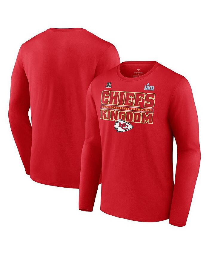 

Мужская красная футболка с длинным рукавом и надписью команды Kansas City Chiefs 2022 AFC Champions Team Fanatics, красный