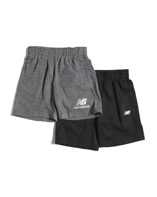 

2 шт. махровые шорты Little Boy Active New Balance, серый/черный