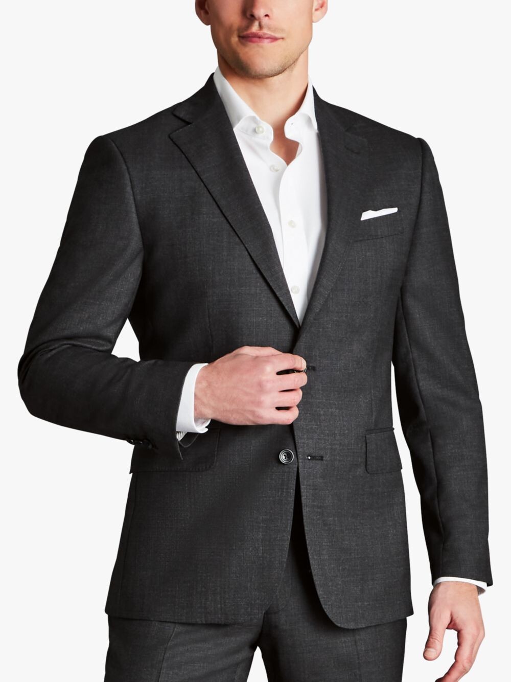 

Шерстяной пиджак Slim Fit Ultimate Performance от Charles Tyrwhitt, темно-серый
