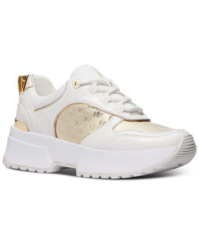 

Женские кроссовки Percy Trainer на шнуровке Michael Kors, золото