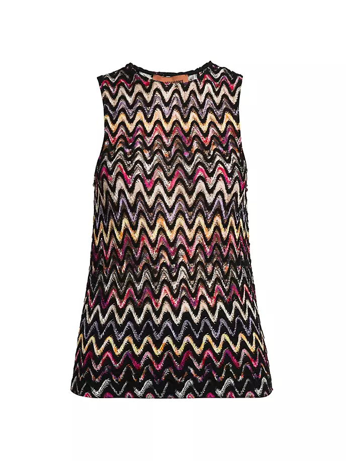 

Трикотажный топ без рукавов с шевроном Missoni, мультиколор