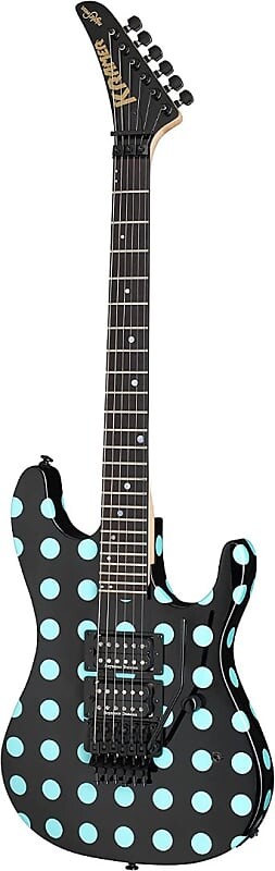 

Электрогитара Kramer Nightswan Floyd Electric Guitar - Black with Blue Polka Dots